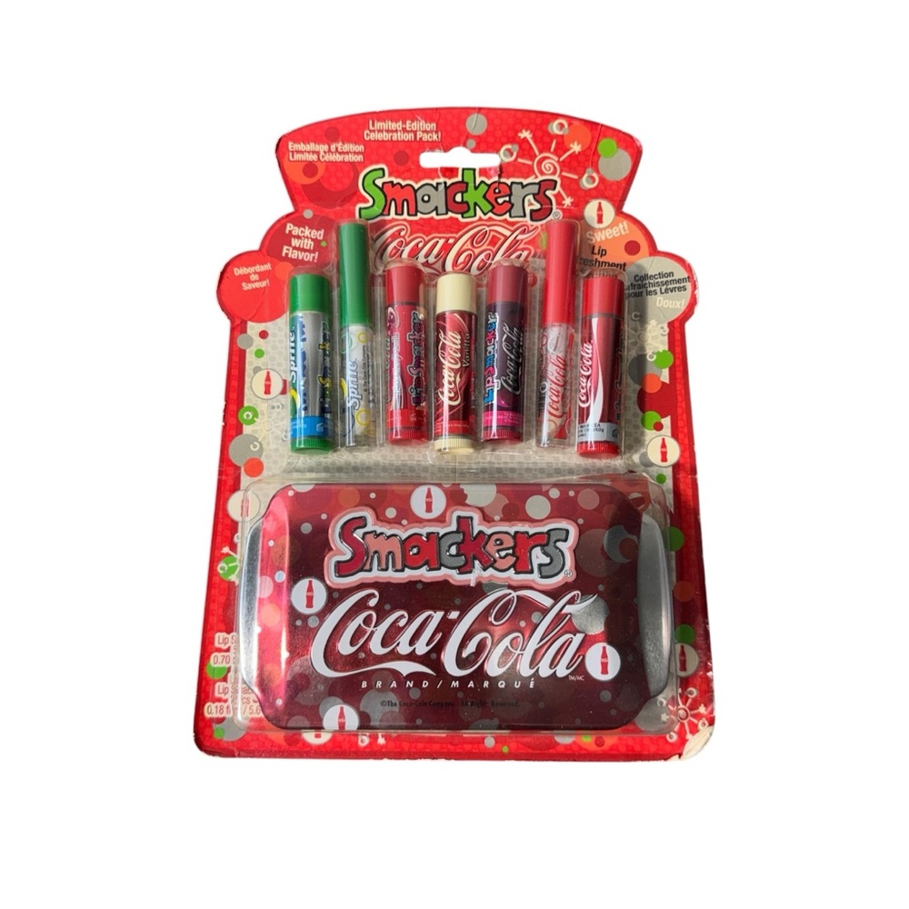 2008 Coca-Cola Lip Smacker 7 Pc Flavors Balm Limited Edition Tin Set